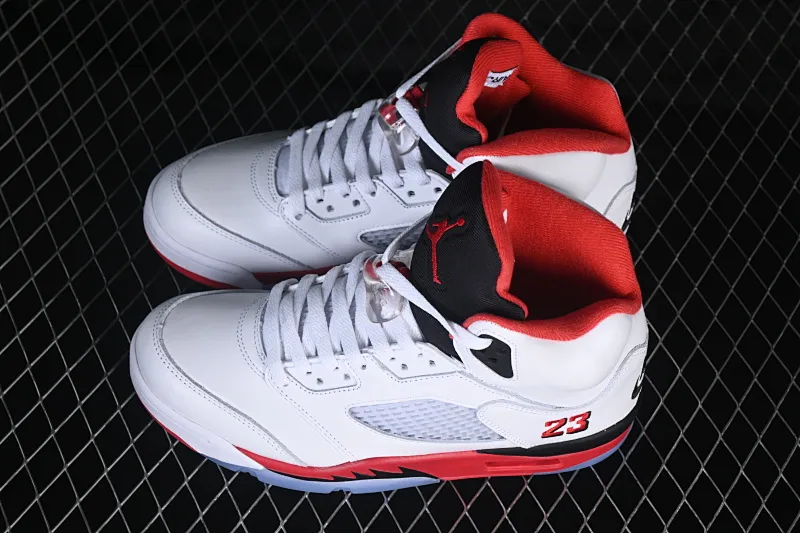 All categories Air Jordan Jordan series basketball shoes Air Jordan 5 TG version Air Jordan 5 Retro "Fire Red Black Tongue" AJ5 Joe 5 Rukawa Maple Flame Red first layer basketball shoes HQ7978-101